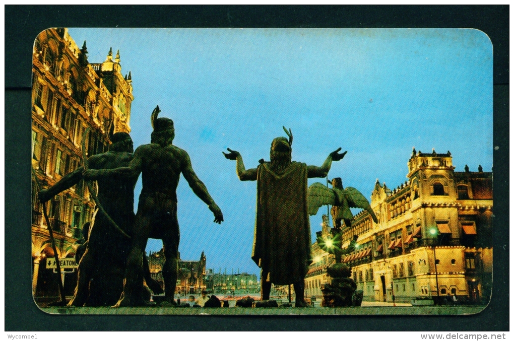 MEXICO  -  Mexico City  Monument To The Founders Of Tenochtitlan Unused Vintage Postcard As Scan - Mexico