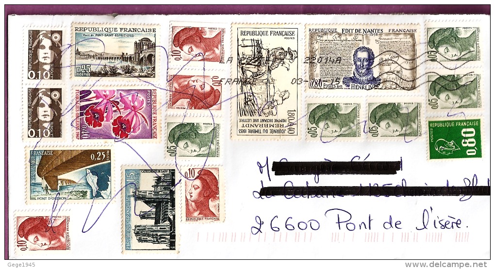 Lettre Avec Timbres Divers - Covers & Documents