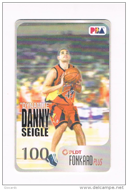 FILIPPINE (PHILIPINNES) - PLDT (CHIP) - PBA BASKETBALL STARS: DANNY SEIGLE "DYNAMITE"  - USED  -  RIF.  8977 - Filippine