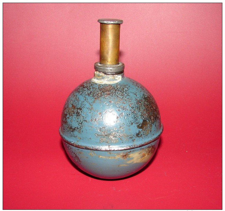 1914_1918 GRENADE FRANCAISE INCENDIAIRE ET FUMIGENE AB MODELE 1916 - 1914-18