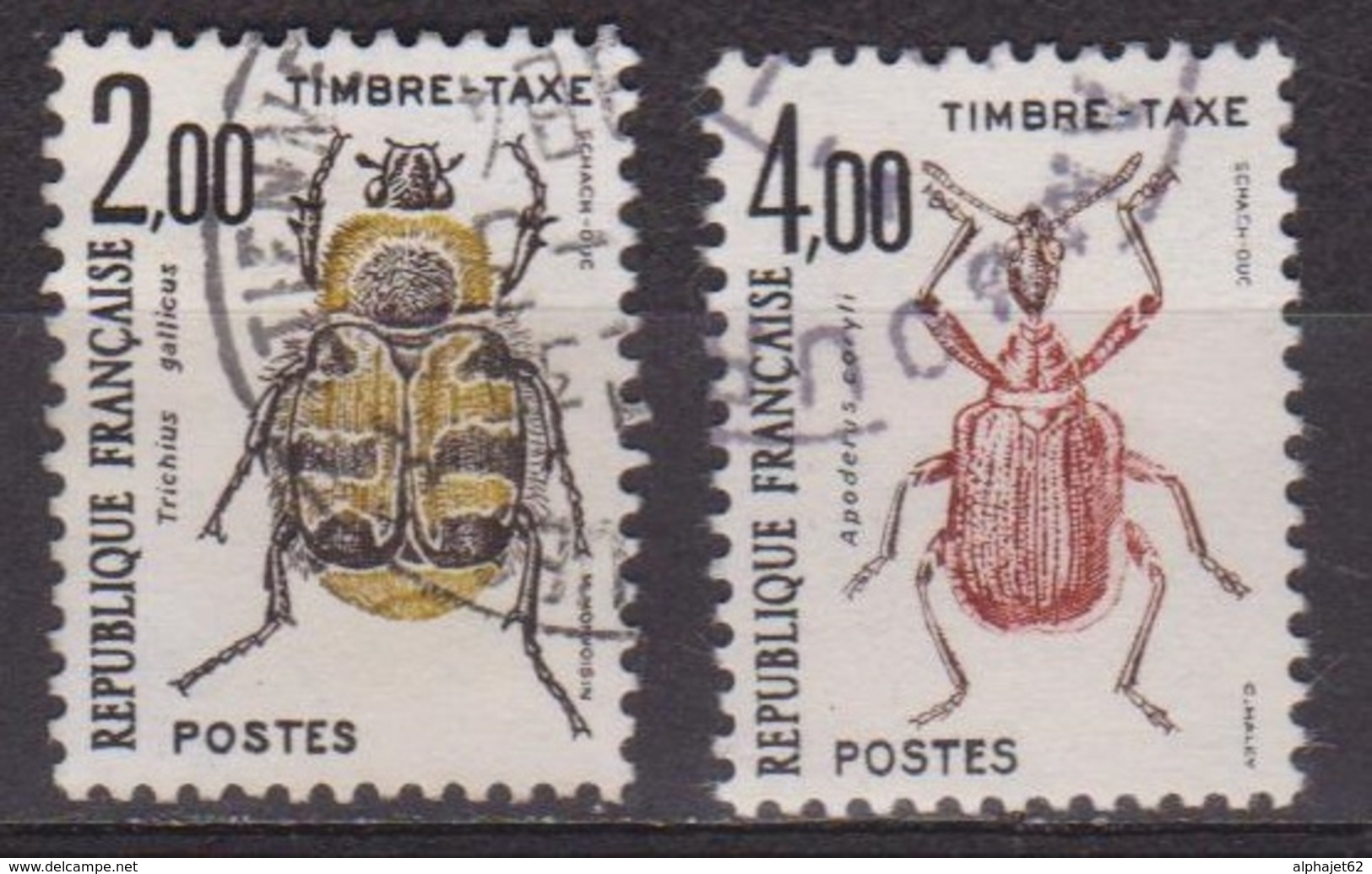 Taxe - Faune, Insectes - FRANCE - Coléoptères - N° 107-108 - 1982 - 1960-.... Used