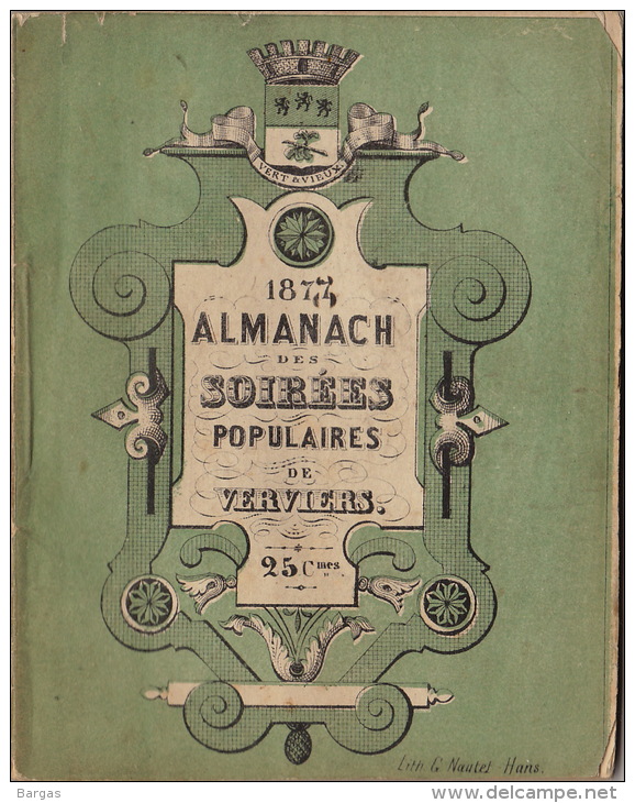 Almanach Des Soirées Populaires De Verviers 1874 - 1801-1900