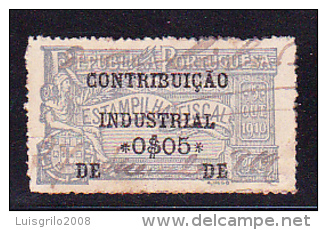 ESTAMPILHA FISCAL / CONTRIBUIÇÃO INDUSTRIAL - 0$05 - Used Stamps