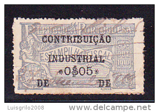 ESTAMPILHA FISCAL / CONTRIBUIÇÃO INDUSTRIAL - 0$05 - Usati