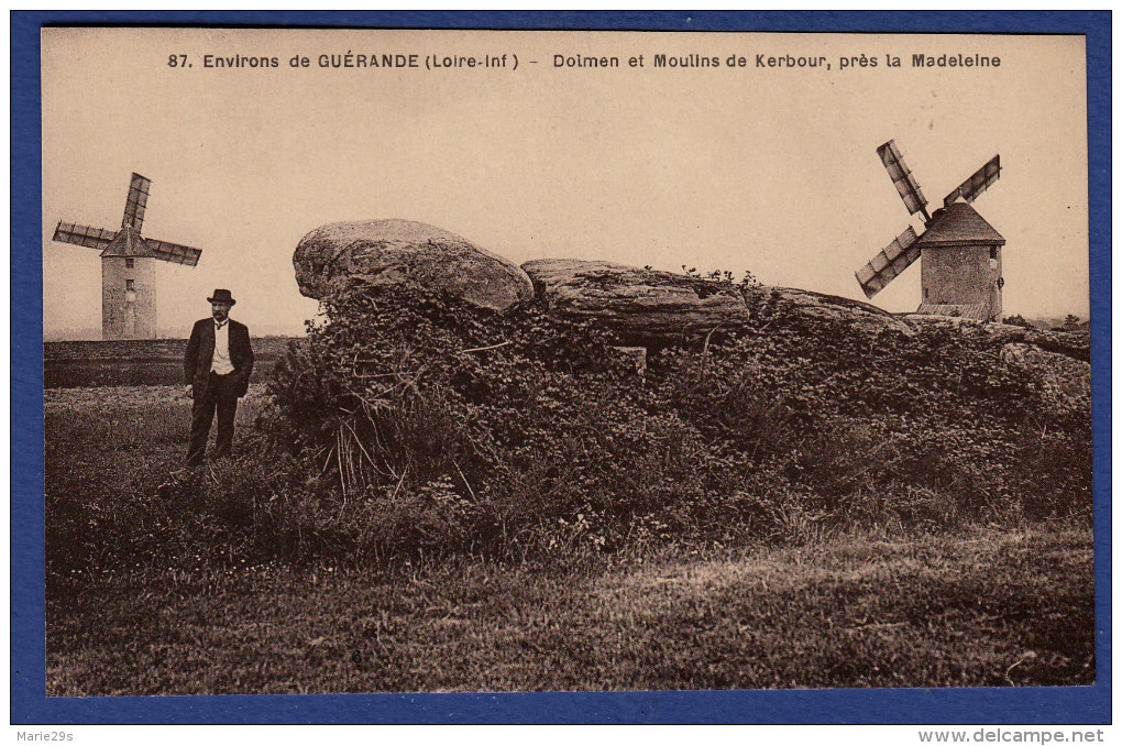 44 SAINT-LYPHARD Dolmen Et Moulins De Kerbour (Kerbourg), Près La Madeleine - Animée - Saint-Lyphard