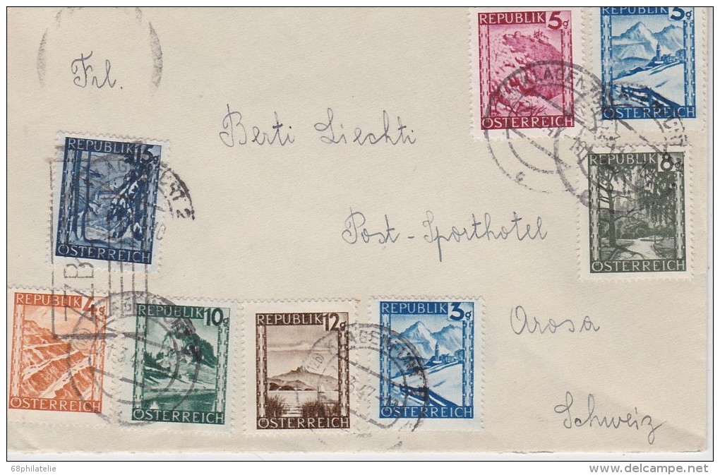 AUTRICHE 1947 LETTRE DE KLAGENFURT POUR LA SUISSE - Briefe U. Dokumente