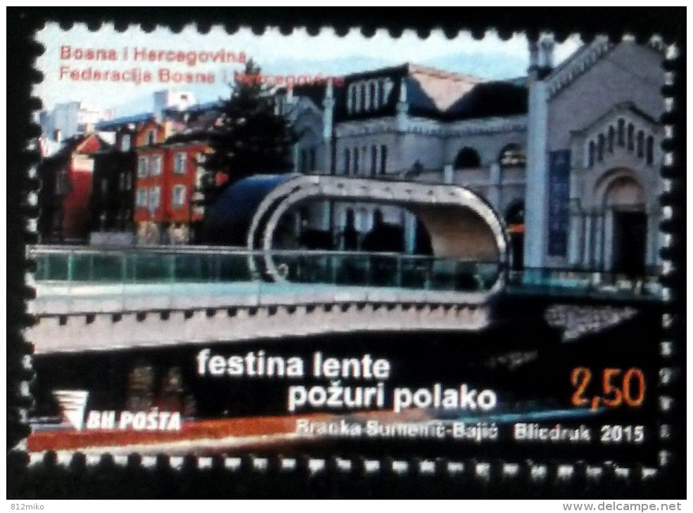 BOSNIA  Bridges  FESTINA LENTE  2015 (MNH) - Ponti