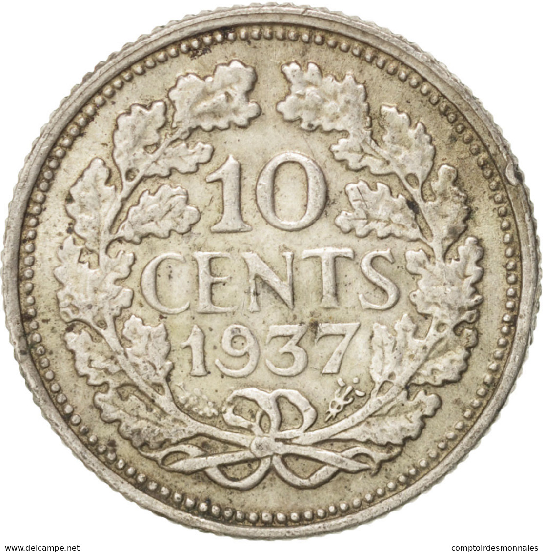Monnaie, Pays-Bas, Wilhelmina I, 10 Cents, 1937, TTB+, Argent, KM:163 - 10 Cent