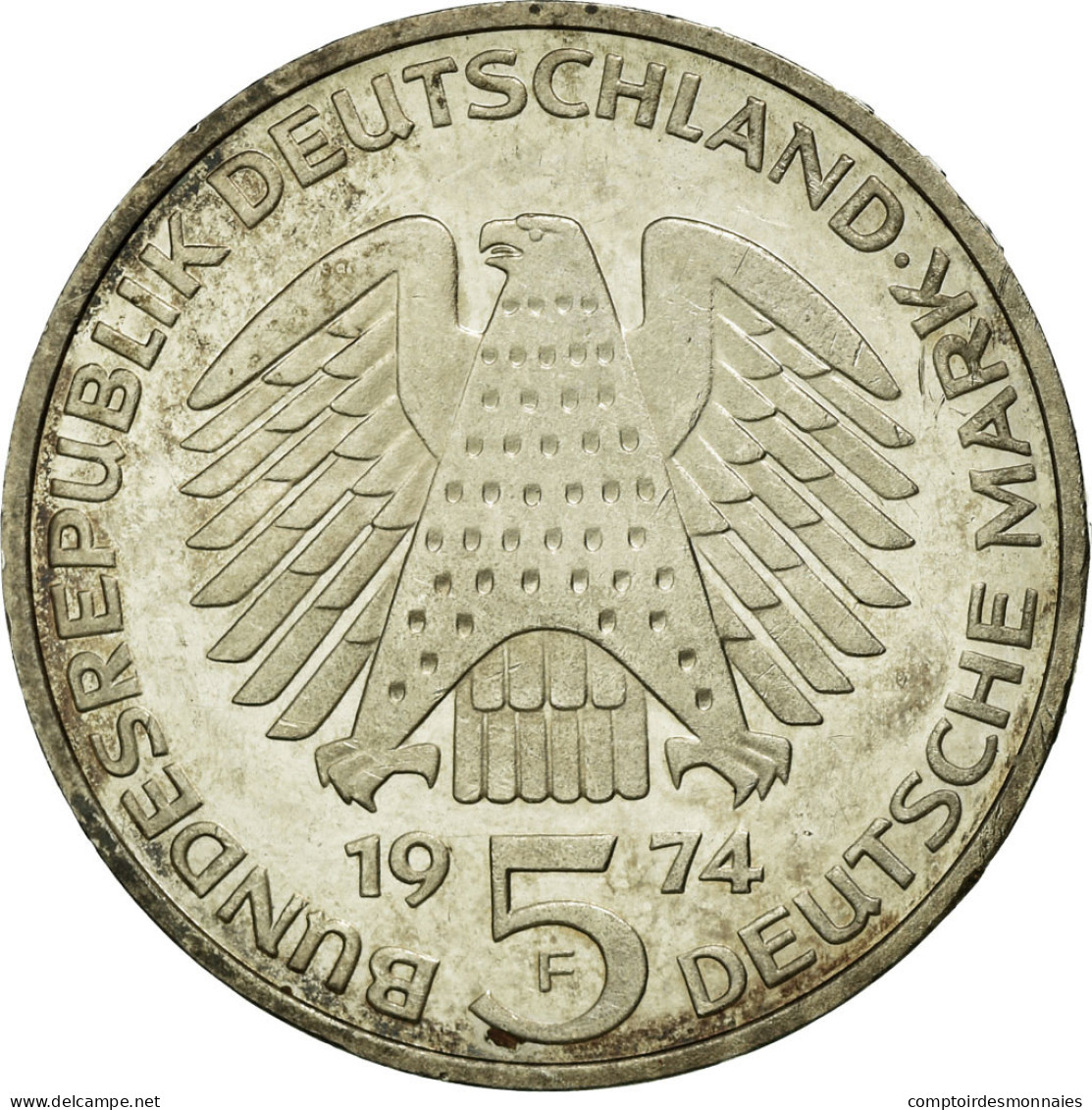 Monnaie, République Fédérale Allemande, 5 Mark, 1974, Stuttgart, Germany - 5 Marcos