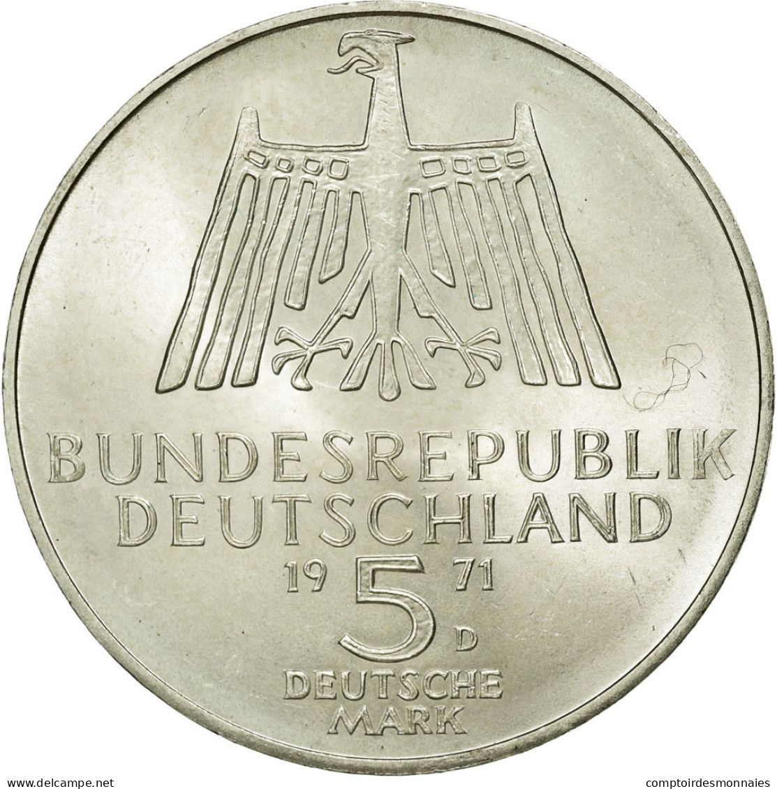 Monnaie, République Fédérale Allemande, 5 Mark, 1971, Munich, Germany, SUP+ - 5 Mark