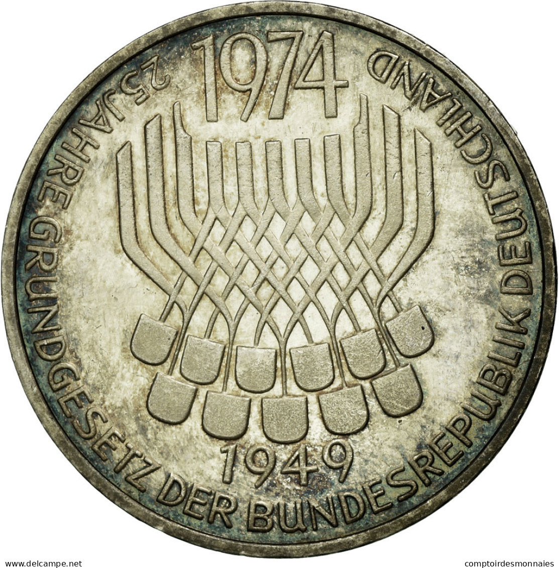 Monnaie, République Fédérale Allemande, 5 Mark, 1974, Stuttgart, Germany - 5 Marcos