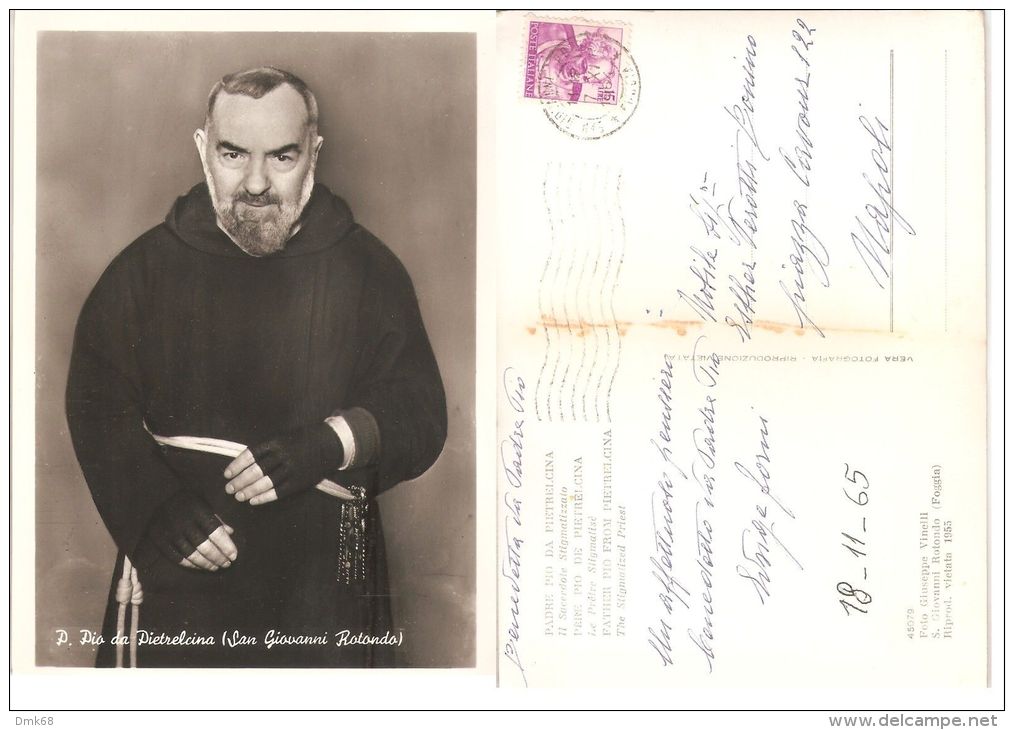 PADRE PIO DA PIETRALCINA ( SAN GIOVANNI ROTONDO / FOGGIA ) EDIZ. VINELLI 1965 - Foggia