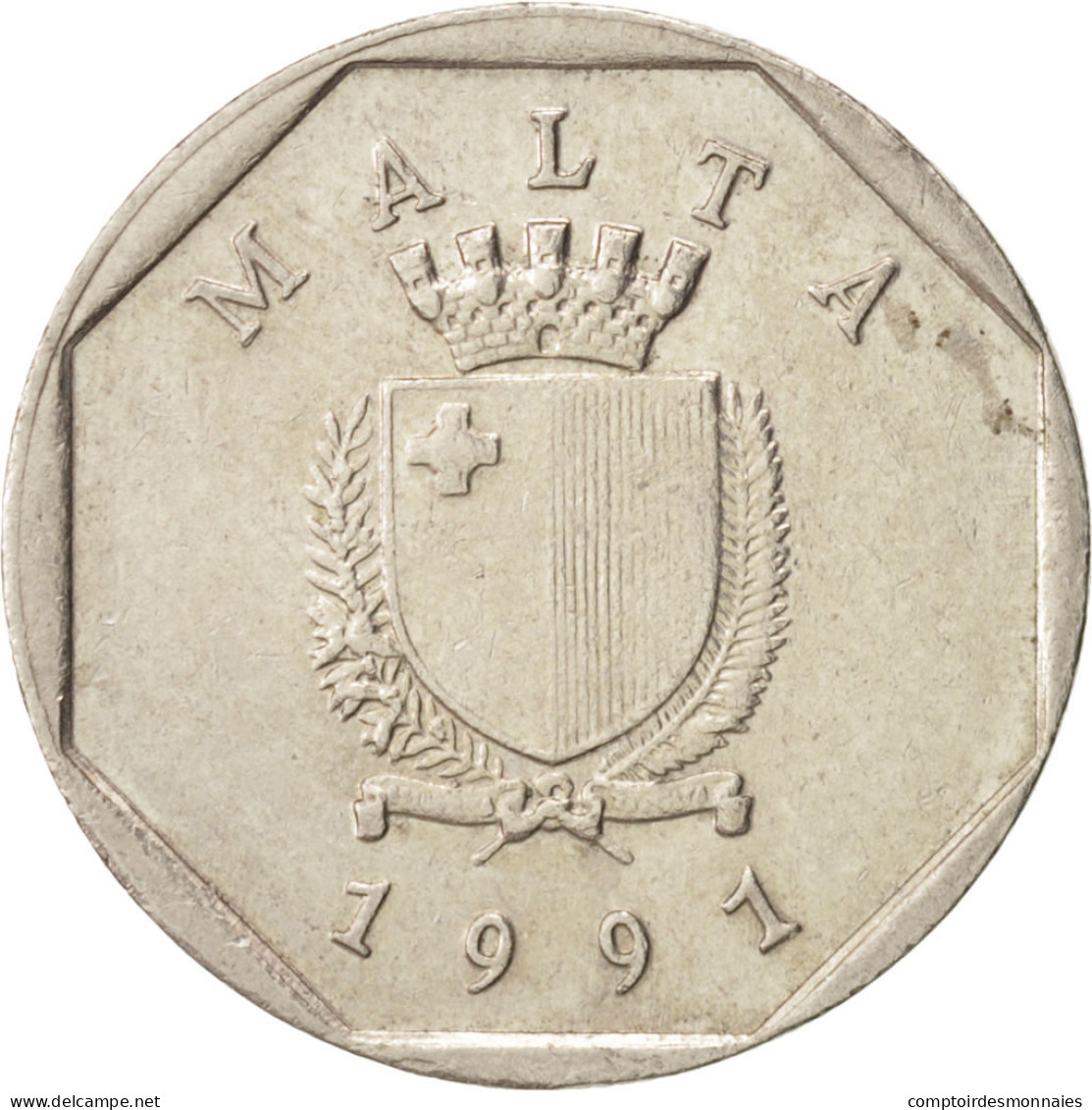 Monnaie, Malte, 5 Cents, 1991, SUP, Copper-nickel, KM:95 - Malta