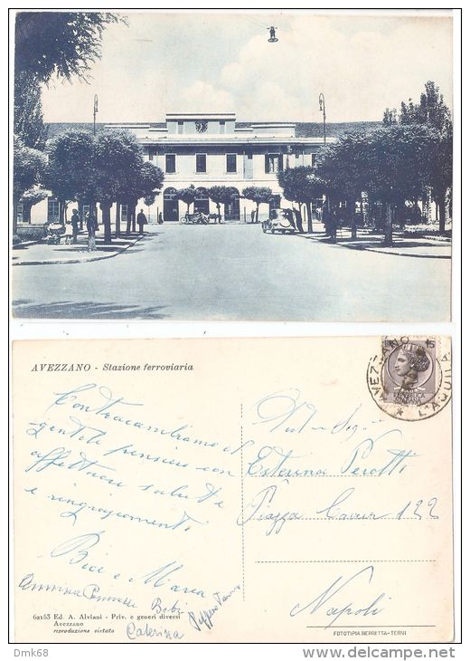 AVEZZANO ( L'AQUILA ) STAZIONE FERROVIARIA - EDIZIONE A. ALVIANI  - 1961 - Avezzano