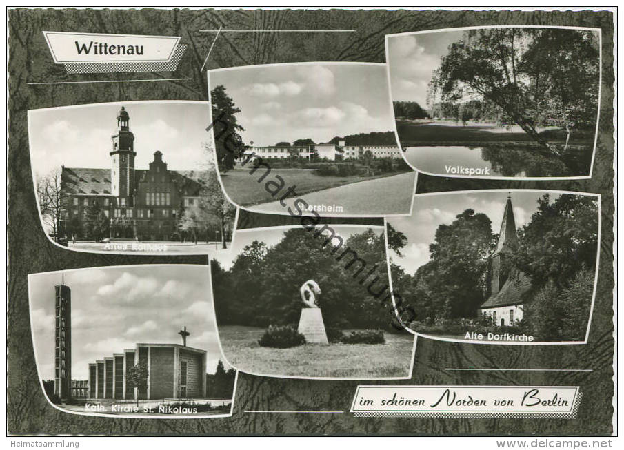 Berlin-Wittenau - Altersheim - Alte Dorfkirche - Volkspark - Foto-AK Grossformat - Verlag Gerda Daniel Berlin - Reinickendorf