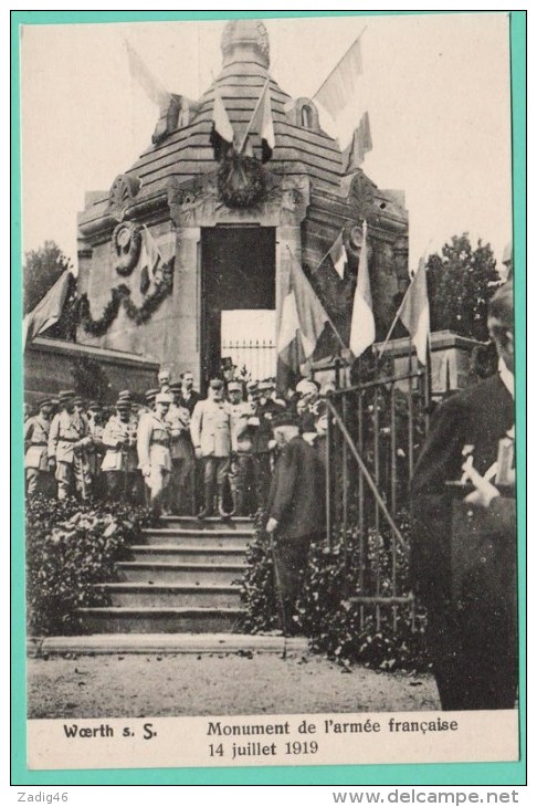 WOERTH - MONUMENT DE L'ARMEE FRANCAISE - 14 JUILLET 1919 - Woerth