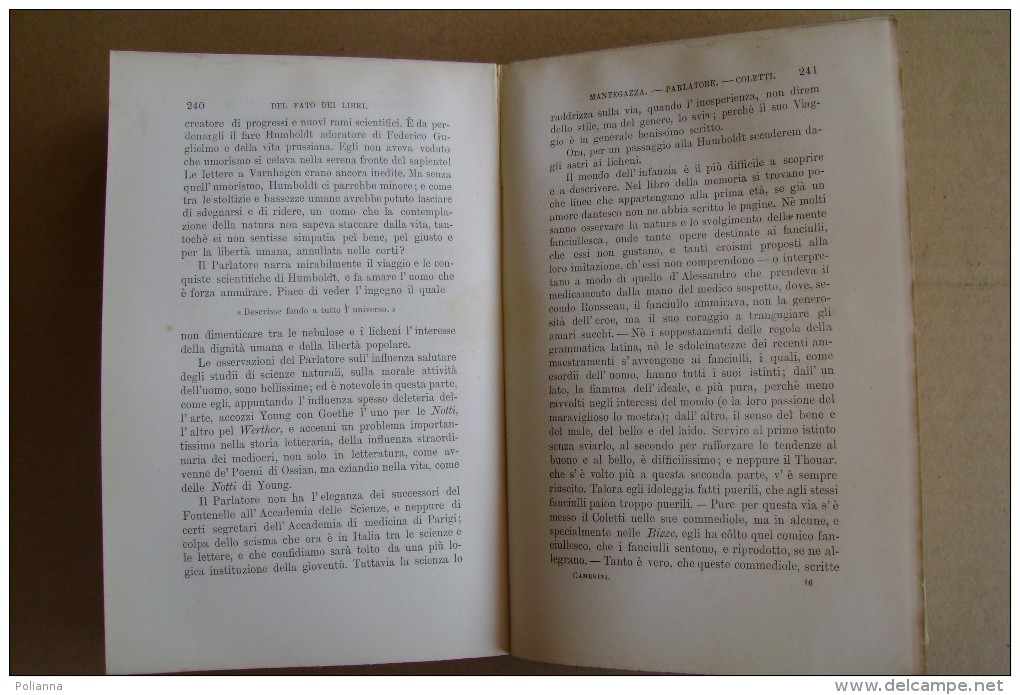 PCU/28 PROFILI LETTERARI Di Eugenio Camerini Ed. Barbera 1870 - Antiguos