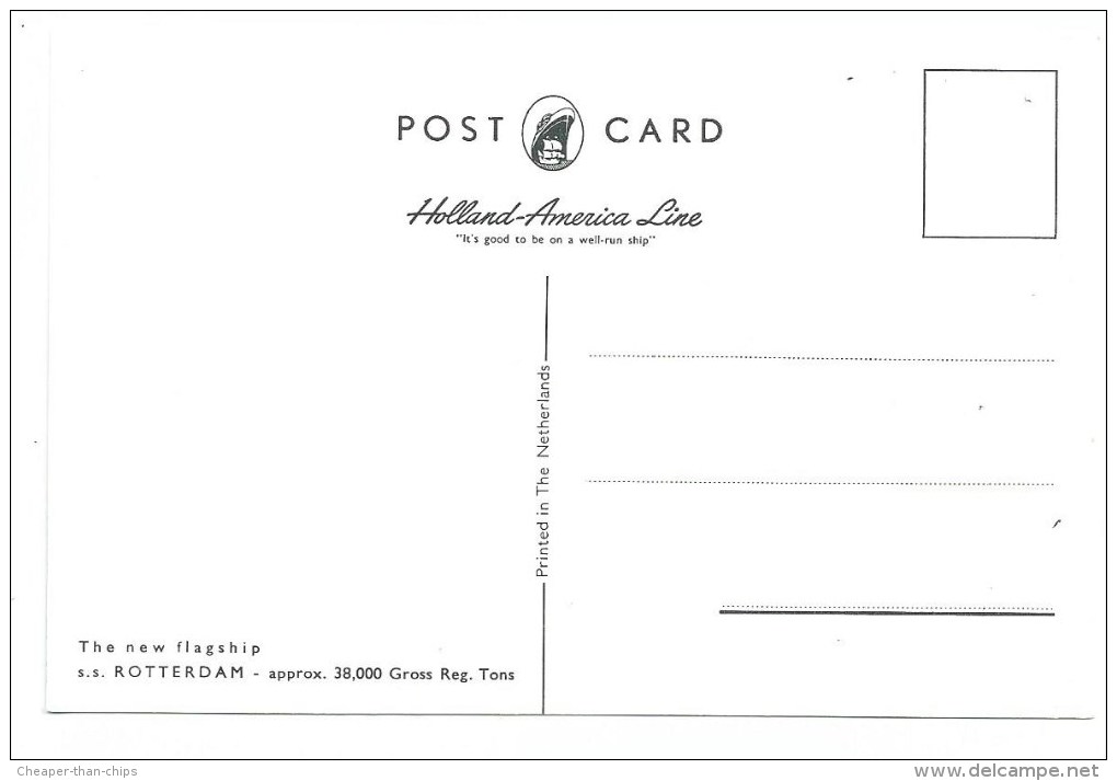 Holland-America Line - S.S.  Rotterdam - Steamers