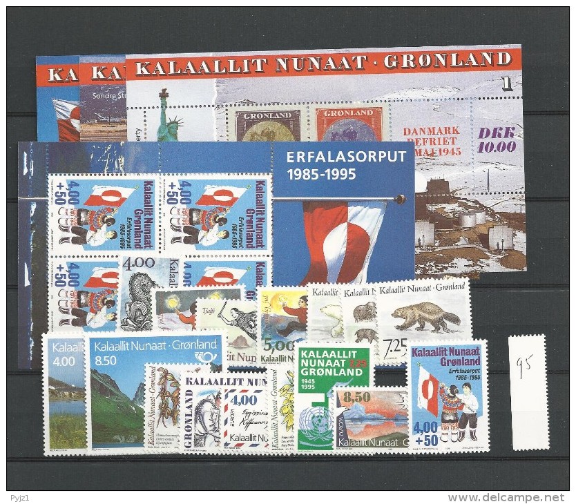 1995 MNH Greenland, Year Complete According To Michel, Postfris - Años Completos
