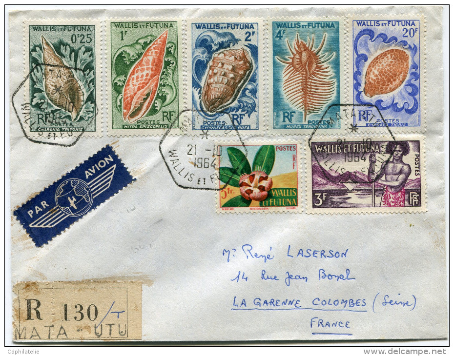 WALLIS ET FUTUNA LETTRE RECOMMANDEE PAR AVION DEPART MATA-UTU 21-10-1964 POUR LA FRANCE - Covers & Documents