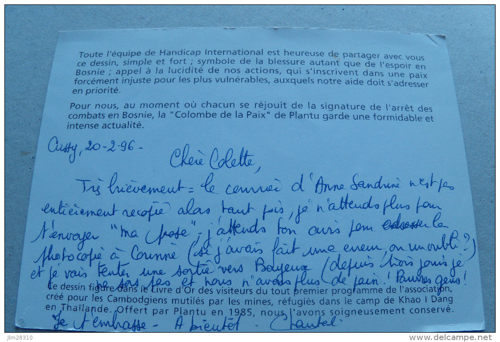 Colombe De La Paix - Jean Plantu 15/8/85 - Plantu