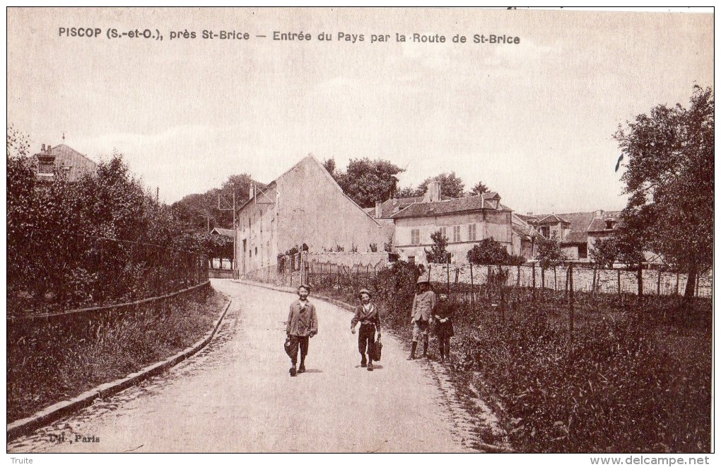 PISCOP PRES SAINT-BRICE-SOUS-FORET ENTREE DU PAYS PAR LA ROUTE DE SAINT-BRICE ENFANTS - Pontcelles