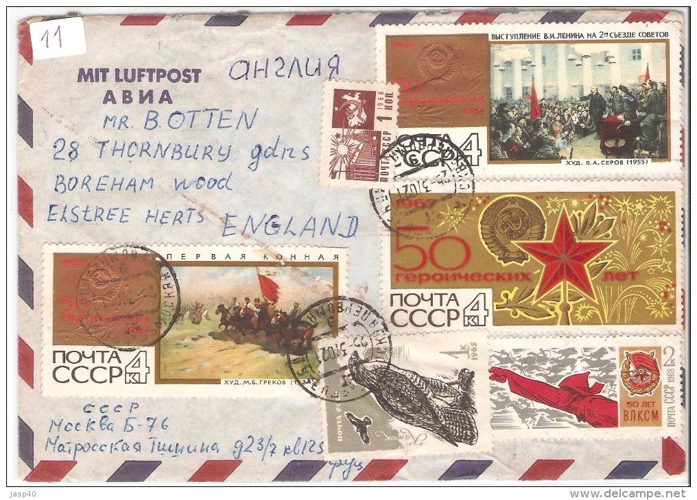 CARTA CIRCULADA DA RUSSIA PARA INGLATERRA - Storia Postale