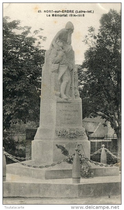 CPA 44 NORT SUR ERDRE LE MEMORIAL 1914 1918 - Nort Sur Erdre