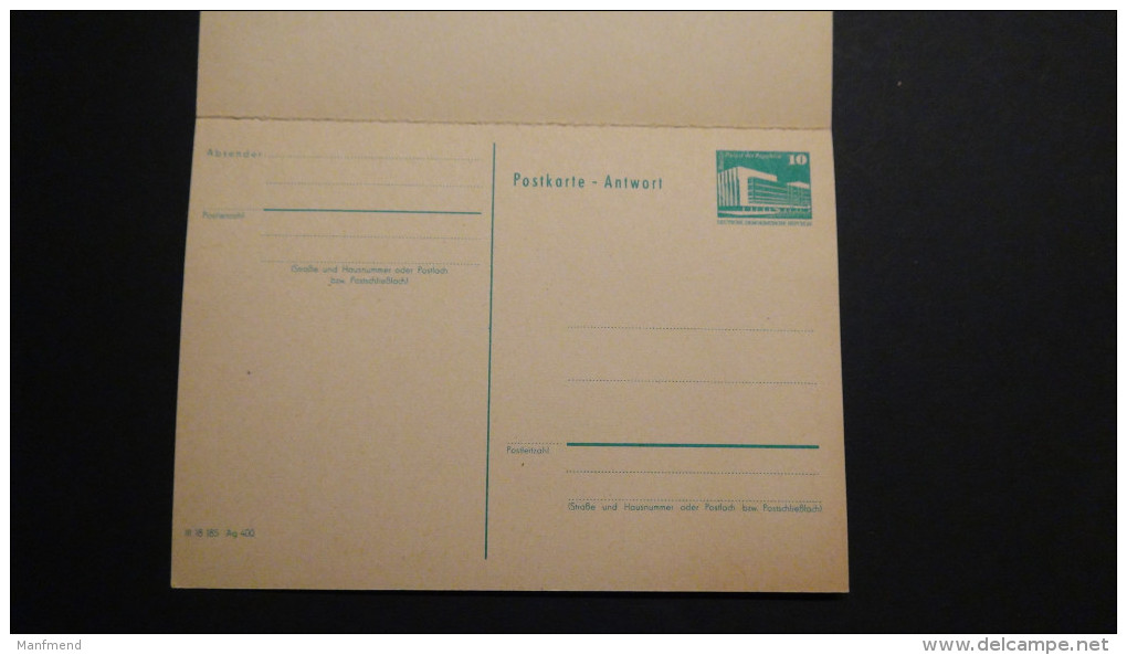 Germany - DDR - 1982 - MI: P 85 F+A**MNH - Postal Stationary - Look Scan - Postcards - Mint