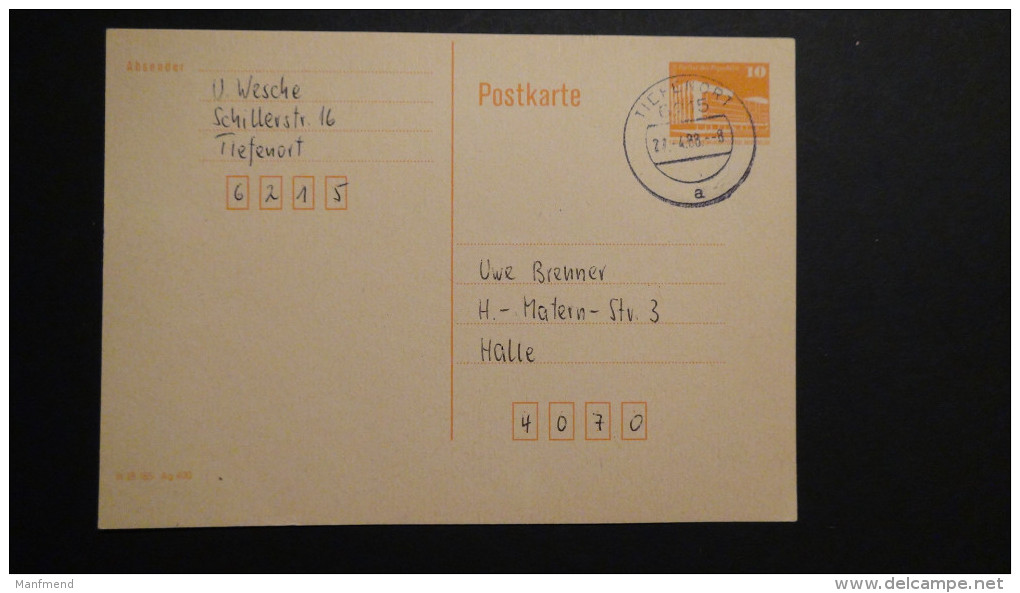 Germany - DDR - 1986 - MI: P 86 II Used - Postal Stationary - Look Scan - Postales - Usados