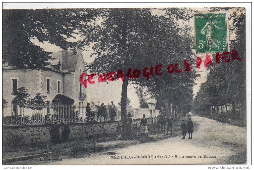 87 - MEZIERES SUR ISSOIRE - VILLA ROUTE DE BELLAC - EDITEUR LARAND   BURALISTE - Meziere Sur Issoire