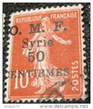 Syria 1922 Sower Overprinted 50c - Used - Gebraucht