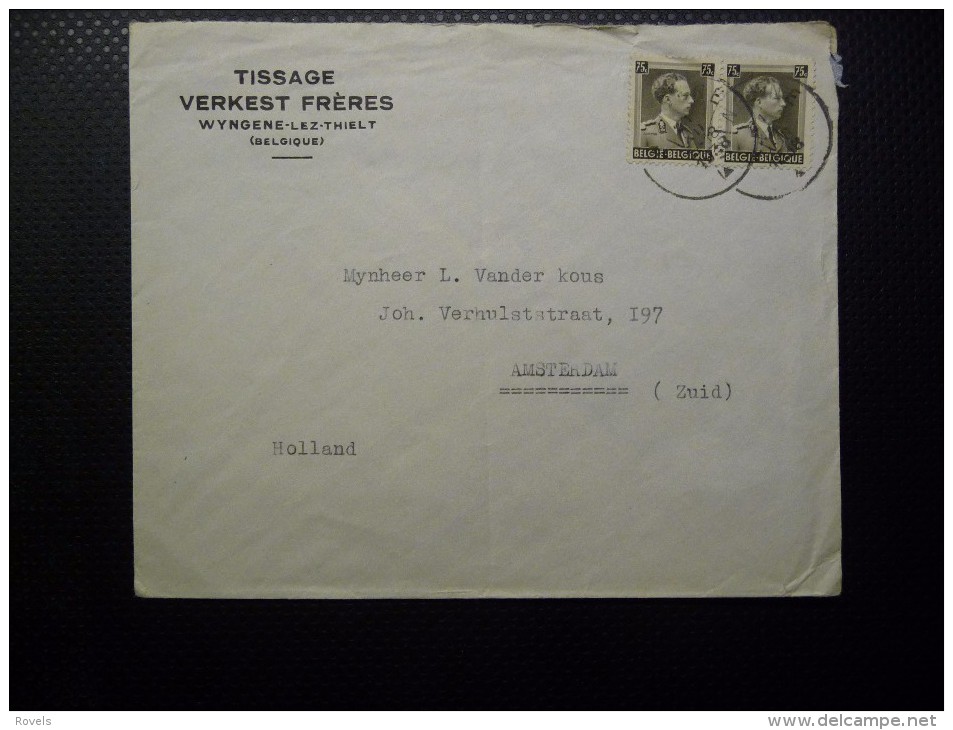 Belgie Old Post Card 1938 TISSAGE VERKEST... - ....-1951