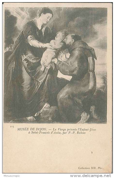 CPA 21 - Dijon - Musée - La Vierge Présente L'Enfant Jésus à Saint François D'Assise - Rubens - Dijon