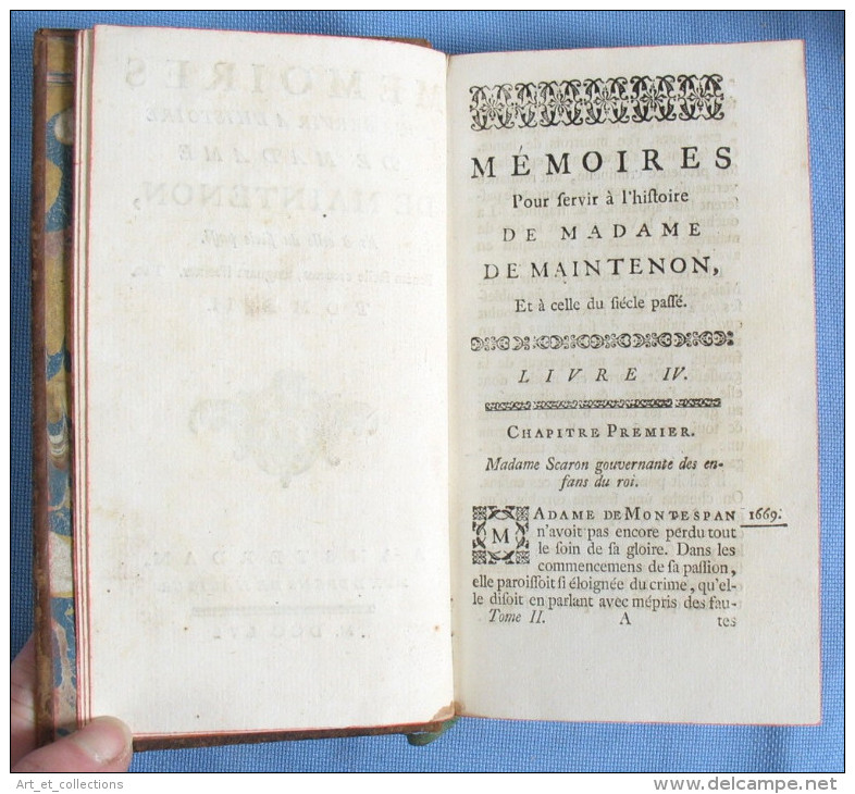 Mémoires pour servir à l'Histoire de Madame de MAINTENON / E.O. AMSTERDAM 1755-56 / Ex-libris de La Beaumelle