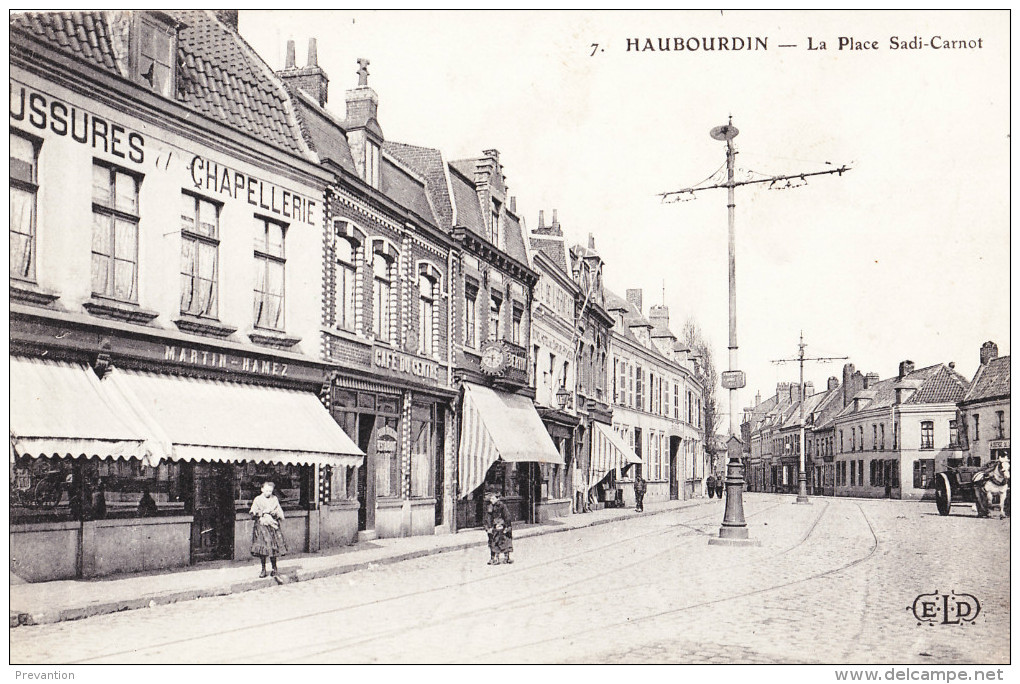 HAUBOURDIN - La Place Sadi-Carnot - Splendide Carte - Haubourdin