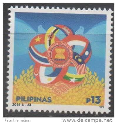 PHILIPPINES, 2015, MNH, ASEAN COMMUNITY,  FLAGS,1v - Andere & Zonder Classificatie