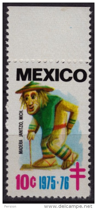 Indian Mask  / Folk Art - 1975 1976 MEXICO - Tuberculosis Charity Stamp - MNH - Indiens D'Amérique