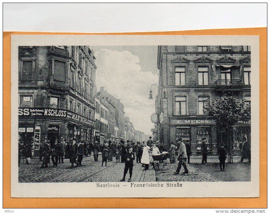 Saarlouis Franzosische Strasse 1920 Postcard - Kreis Saarlouis