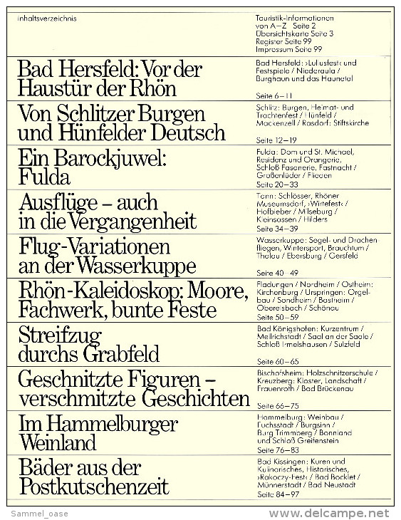 HB Bild-Atlas Bildband  Nr. 34 / 1982 : Rhön  -  Flug-Varianten An Der Wasserkuppe - Im Hammelburger Weinland - Viajes  & Diversiones