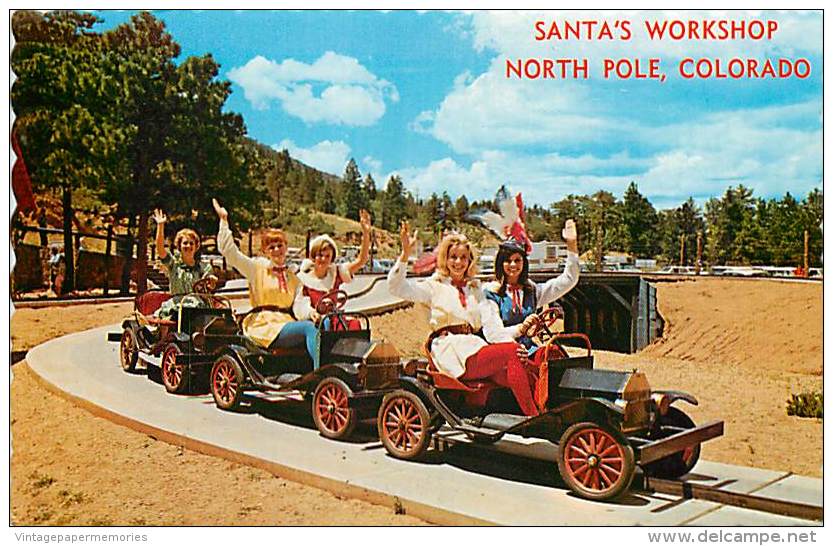 257451-Colorado, North Pole, Santa's Workshop, Car Ride, Sanborn By Dexter Press No 20608-C - American Roadside