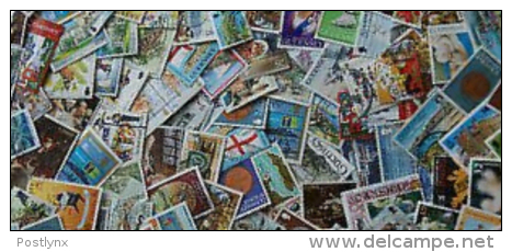 Channel Islands KILOWARE Lazybag OFF PAPER 500g (1LB-1½oz) 5400 Stamps    [vrac Kilowaar Kilovara] - Mezclas (min 1000 Sellos)