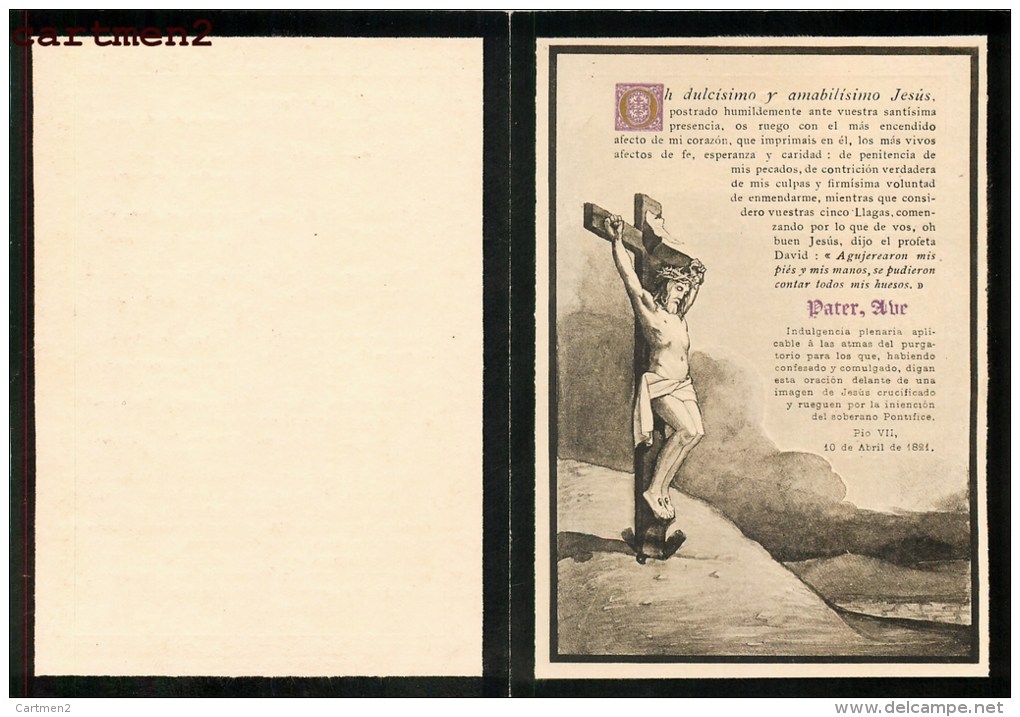 FAIRE-PART DE DECES Don Alejandro Avial Y Pena Image Pieuse Christ Religionpar Stern Graveur A Paris 1896 - Obituary Notices