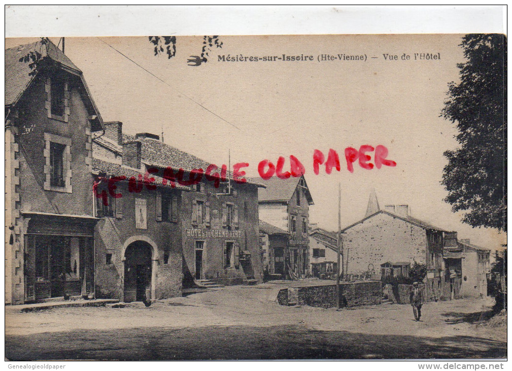 87 - MEZIERES SUR ISSOIRE - MEZIERE - VUE DE L' HOTEL DU CHENE VERT - 1946 - Meziere Sur Issoire