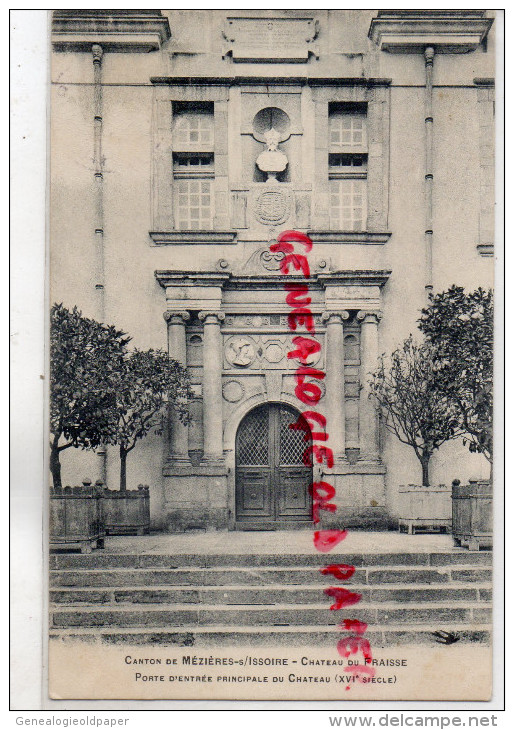 87 - MEZIERES SUR ISSOIRE - MEZIERE - CHATEAU DU FRAISSE - NOUIC- PORTE ENTREE PRINCIPALE DU CHATEAU - Meziere Sur Issoire