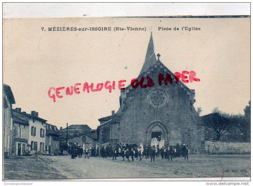 87 - MEZIERES SUR ISSOIRE - MEZIERE -PLADE DE L' EGLISE- EDITEUR ROY   1927 - Meziere Sur Issoire