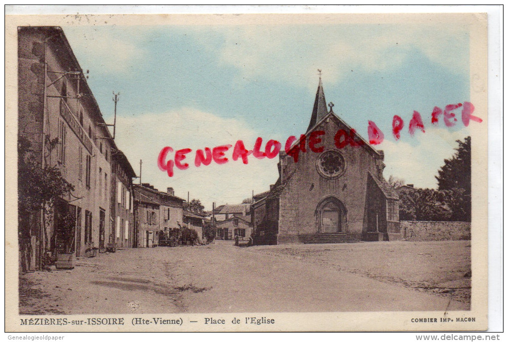 87 - MEZIERES SUR ISSOIRE - MEZIERE - PLACE EGLISE - EDITEUR ROY  1941 - Meziere Sur Issoire