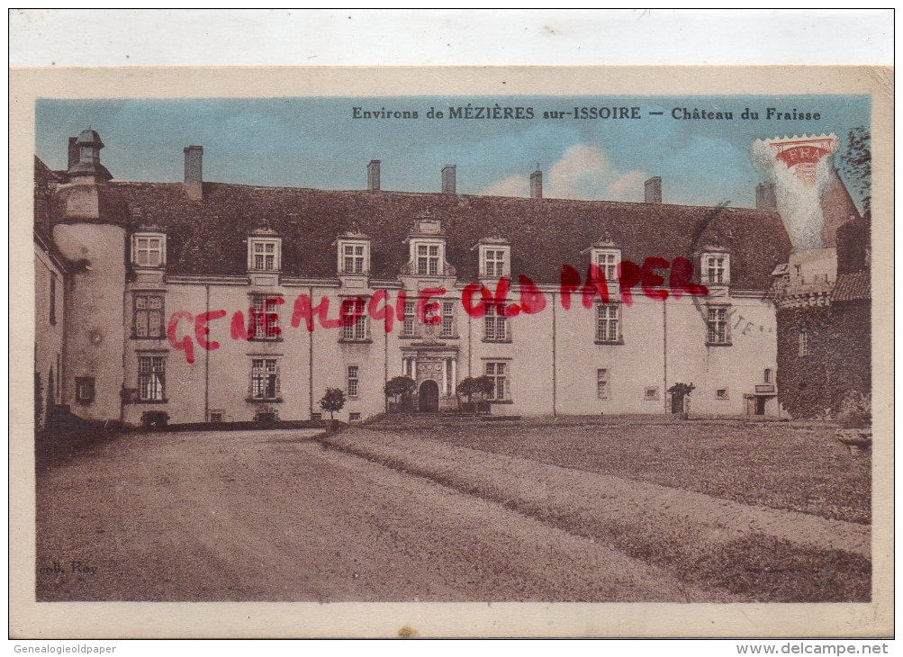 87 - MEZIERES SUR ISSOIRE - MEZIERE - CHATEAU DU FRAISSE - NOUIC- EDITEUR ROY  1942 - Meziere Sur Issoire