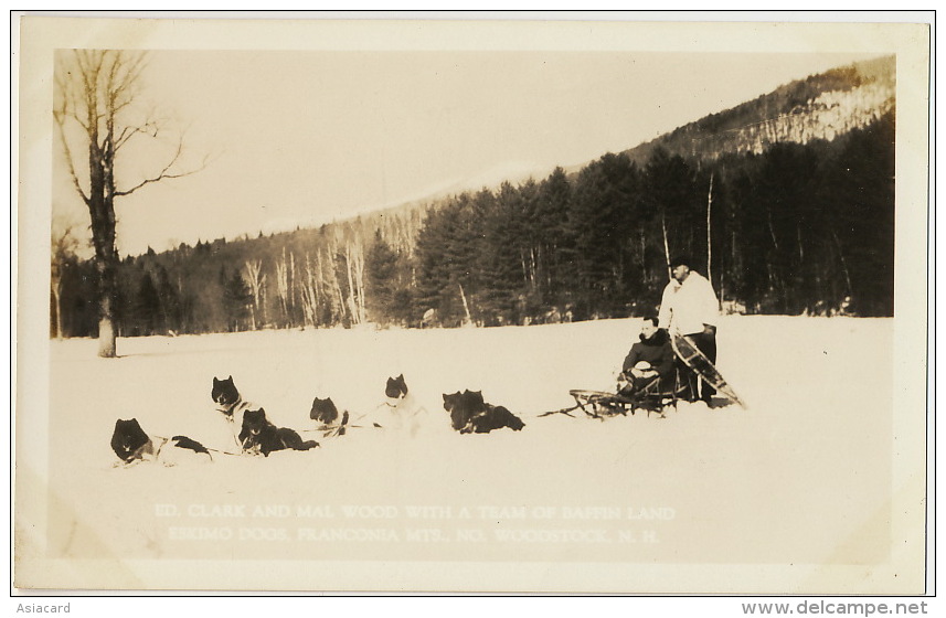 Baffin Land Ed. Clark And Mal Wood With A Team Dog Sledge - Nunavut