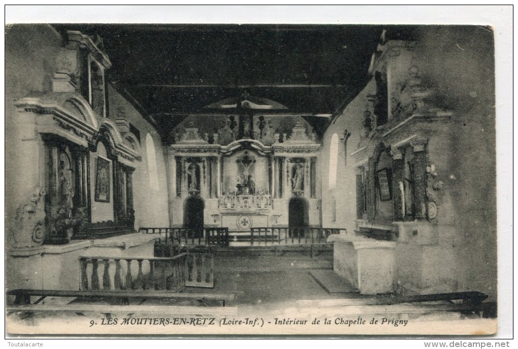 CPA 44 LES MOUTIERS EN RETZ INTERIEUR DE LA CHAPELLE DE PRIGNY - Les Moutiers-en-Retz